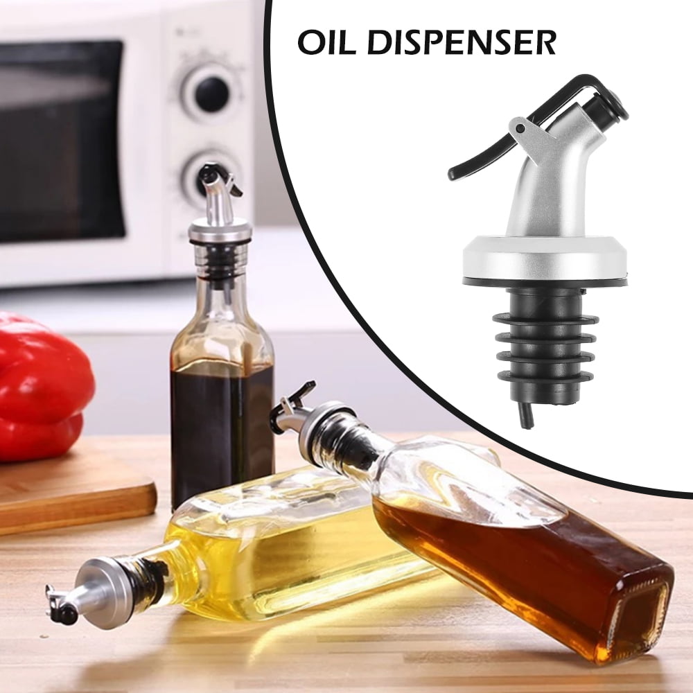 Oil Bottle Sprayer Spout Leak Proof Liquor Dispenser Olive Vinegar Bottle Stopper Plastic Nozzle With Dust Cap Kitchen Tools 