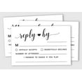 thumbnail image 2 of Inkdotpot 50 Blank RSVP Cards With White Envelopes-White Style Response Card-RSVP For Wedding-Rehearsal Dinner-Baby Shower-Bridal Shower-Engagement Party Invitations, 2 of 5