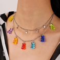 thumbnail image 3 of Collier Ours en Gélatine Mignon 7 Couleurs Pendentif en Résine Coloré pour Femmes Filles, 3 of 6