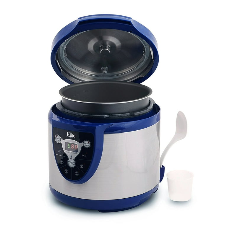 Elite Platinum EPC 607 6 qt Electric Stainless Steel Pressure Cooker with 6 Functions