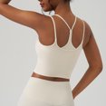 thumbnail image 3 of AherBiu Workout Tank Tops for Women Low Cut Cowl Neck Crossover Racerback Cropped Athletic Tshirt with Built in Bra, 3 of 7
