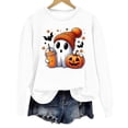 thumbnail image 5 of WEIWEN Women's Halloween Sweatshirt Cute Ghost Graphic Pullover Tops Funny Novelty Pumpkin Printed Long Sleeve Crewneck Fall Sweaters for Women Fashion Clothing White, XL, 5 of 5