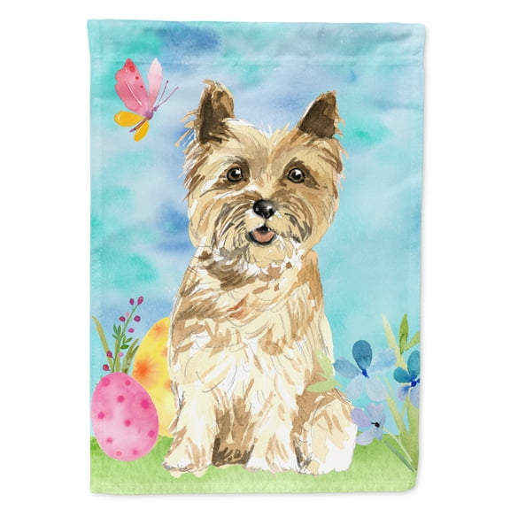Carolines Treasures CK1920GF Easter Eggs Cairn Terrier Flag Garden Size  Small multicolor