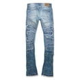 thumbnail image 2 of Jordan Craig Men Martin Stacked Python Jeans (Blue Wave), 2 of 4