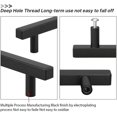 thumbnail image 2 of 30 Pack Tiroir Commode en Acier Inoxydable Noir Tire, Poignées d'Armoire de Cuisine avec Finition Noire, Armoire Carrée de Style Moderne Tire Espacement des Trous 3-3/4 ", Longueur Totale 6", 2 of 6