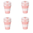 thumbnail image 1 of Pink Silicone Foldable Travel Cup-Camping Cup, Foldable Water Cup, Adult Drinking Cup with Lid, 1 of 5