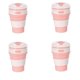 thumbnail image 1 of Pink Silicone Foldable Travel Cup-Camping Cup, Foldable Water Cup, Adult Drinking Cup with Lid, 1 of 5
