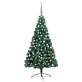 thumbnail image 1 of Charmma Artificial Half Christmas Tree with LEDs&Ball Set Green 47.2", 1 of 12