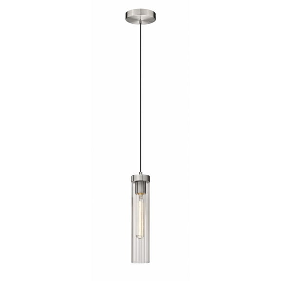 740P-BN-Z-Lite-Beau - 1 Light Pendant In Modern Style-12.75 Inches Tall and 4.75 Inches Wide-Brushed Nickel Finish    -Traditional Installation
