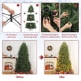 thumbnail image 3 of Zzistar 7.5 ft Artificial Holiday Prelit Christmas Tree w/750 Warm Lights, Pinecones,2514 Branch Tips and Metal Stand, 3 of 7