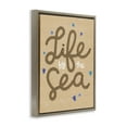 thumbnail image 4 of Stupell Industries Life By Sea Nautical Rope Nautical & Beach Painting Brown Floater Framed Canvas Art Print Wall Art, 25 x 31, 4 of 10