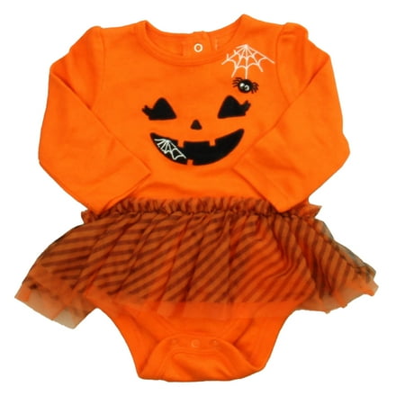 

Pre-owned Celebrate Halloween Girls Orange | Black Romper size: 0-3 Months