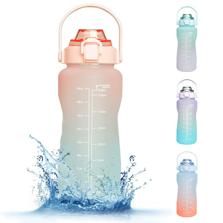 Outdoor Water Bottle With Straw Sports Bottles Leak Proof