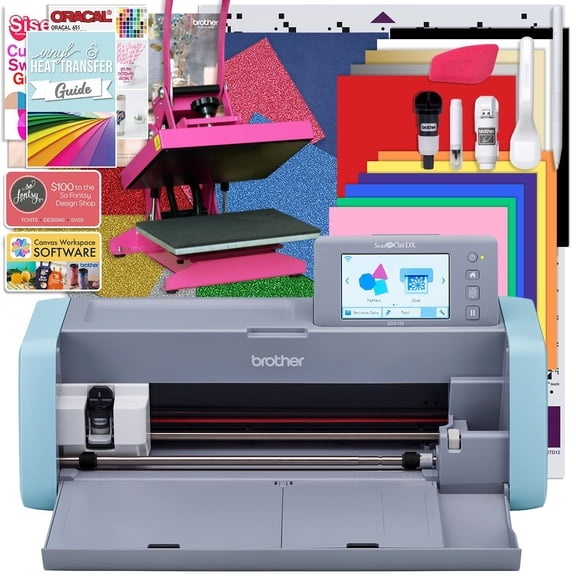 Brother ScanNCut SDX125e Wireless Machine Craft Heat Press Bundle