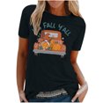thumbnail image 2 of Fiudx Tops para Mujer Camiseta de Manga Corta con Estampado de Cuello Redondo Informal de Verano para Mujer, 2 of 4