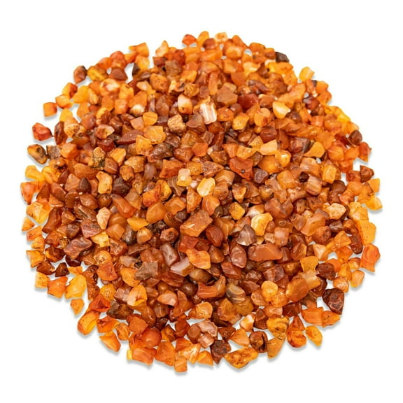 1 Pound Tumbled Carnelian Crystal Chips Bulk Gemstone Undrilled Beads Natural Stones Healing Crystals Crushed Chunked Crystal Pieces Loose Beads, for Jewelry Making Decor Crafts Irregular Chips