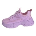 thumbnail image 6 of Rokment Womens Dad Fashion Sneakers Platform Chunky Walking Running Shoes 2026 Spring Fall Breathable Mesh Height Increasing Casual Tennis Shoes Purple Size 6.5, 6 of 7