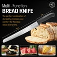 thumbnail image 3 of Bambusi 10 Inch Serrated Bread Knife, Stainless Steel Bread Knife with Ergonomic Handle for Homemade Bread, 3 of 9