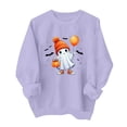 thumbnail image 2 of Jsaierl Womens Halloween Sweatshirts Plus Size Ghost Graphic Pullovers Fall Loose Fit Crewneck Long Sleeve Sweater Tops Halloween Party Supplies, Sizes S-2XL, 2 of 6