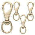 thumbnail image 6 of Raindrops 4 Pcs Swivel Lobster Claw Clasp Trigger Snap Hooks For Straps Bags Belting Leathercraft Purse Making Macrame Lanyard Clips Golden, 6 of 8