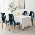 thumbnail image 4 of Turquoise Teal Chair Covers Dining Chair Cover Stretch Dining Chair Slipcover Removable Washable Kitchen Chair Cover Parson Chair Covers for Dining Room Set of 4 Living Room Chair Covers, 4 of 6