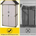 thumbnail image 6 of Aivituvin Store Weather-Resistant Metal Frame Storage Shed with Adjustable Shelves, Off-White, 6 of 6