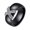 Black, variant on Unisex Stainless Steel Personality Classic Cool Hip Hop 8mm Scrub Crystal Inlay Sandblast Finish Couple Ring Wedding Band Gold Size 12