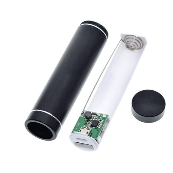 18650 Hard Wear-Resistant Battery Storage Case Box Black Power Bank DIY Kit USB Mobile Phone Charging Shell 5V 1A 18650 Battery Holder Charging Box Container Case