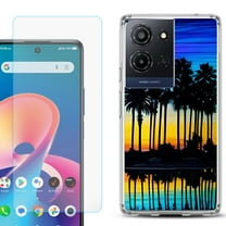 Phone Case for TCL K33 5G, with Screen Protector, by OneToughShield - Palmtree