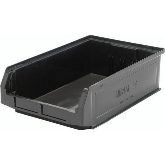 19 3/4" Deep x 18 3/8" Wide x 11 7/8" High Black Magnum Bin