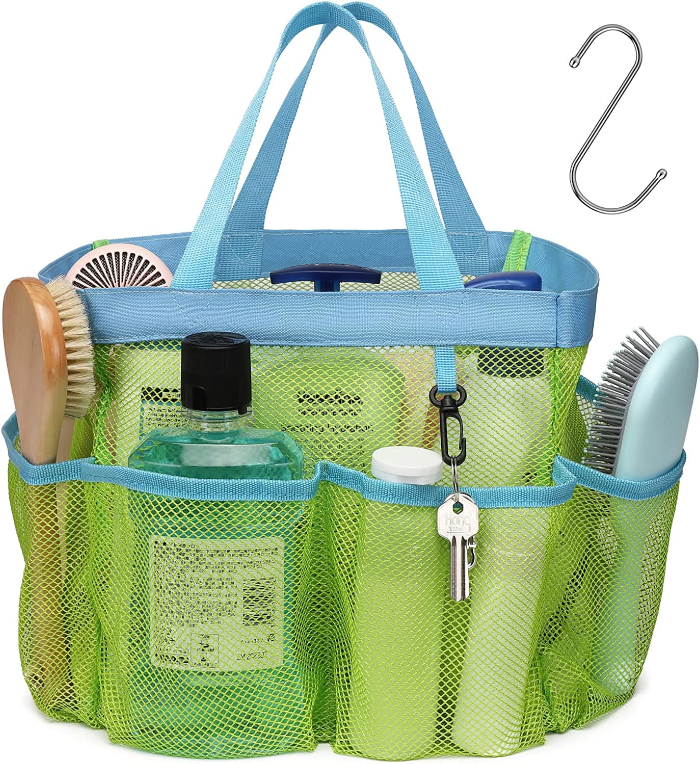 Mesh Shower Caddy Portable, Upgrade Deeper 7 Pockets Shower Caddy