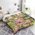 thumbnail image 5 of Lovely Cartoon Pigs Blanket Lightweight Soft Flannel Fleece Throw Blankets for Couch Bed Sofa Practical Gifts Large-Adult (80"X60"), 5 of 6