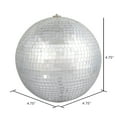 thumbnail image 2 of Vickerman 4.75" Silver Mirror Ball Ornament, 4 per Bag, 2 of 3