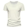 thumbnail image 1 of adviicd T-Shirts Graphiques pour Hommes Col Rond Manches Courtes Tee-Shirt Décontracté d'Été Blanc,L, 1 of 2