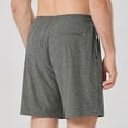 thumbnail image 4 of Busydd Mens Casual Shorts Comfy Breathable Elastic Waist Cotton Shorts Solid Color Drawstring Running Gym Shorts with Back Zipper Pocket XL, 4 of 5