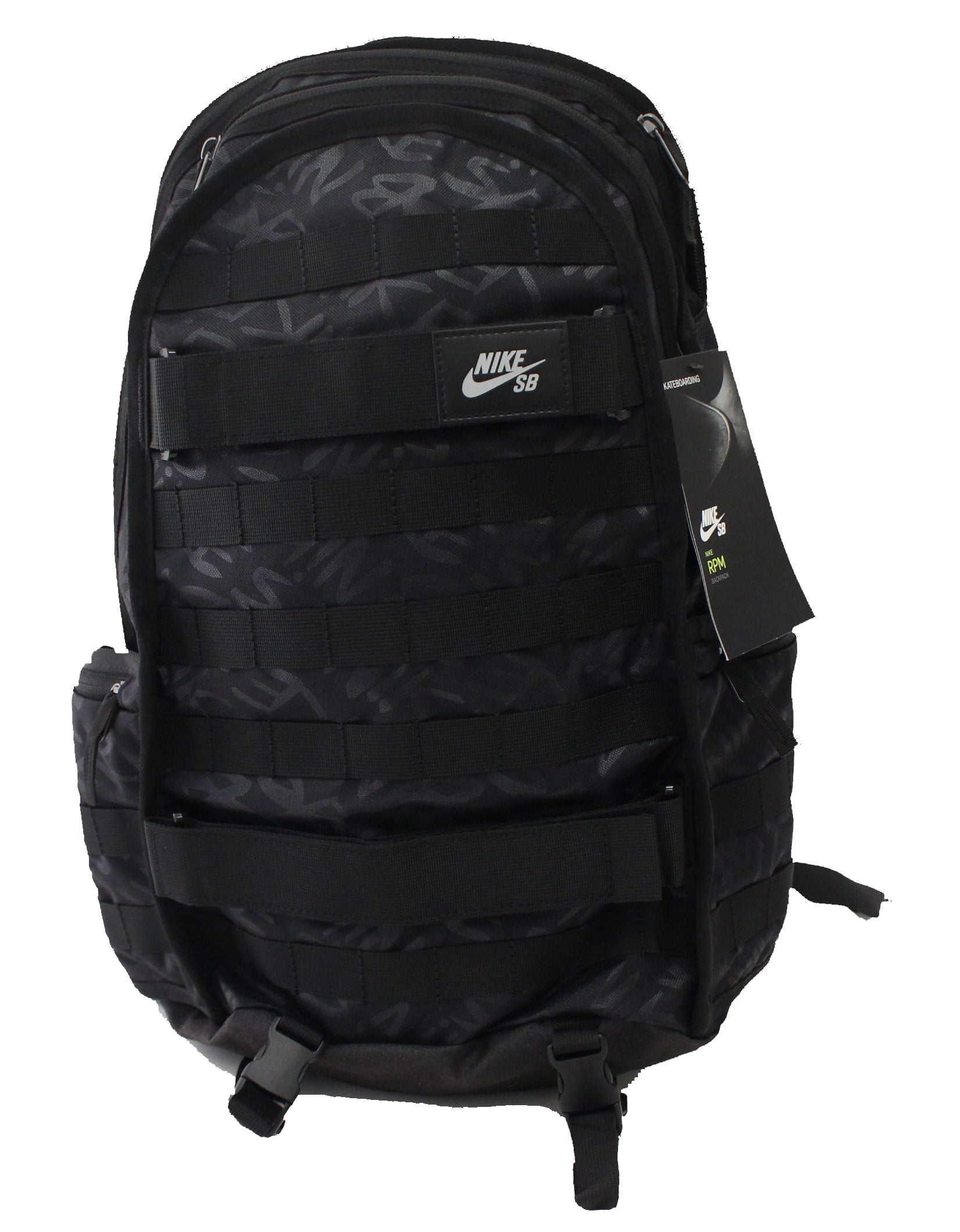 NIKE SB RPM SKATE BACKPACK TRIPLE BLACK WATER RESISTANT LAPTOP BAG BA5404 010 by