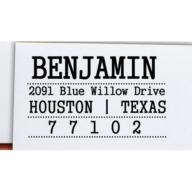 Custom Rubber Stamp Envelop Address Label Self Inking Personalized Business Return Address Stamp Gift