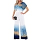 thumbnail image 3 of Mono de pierna ancha con tirantes de cuello sesgado y estampado informal a la moda para mujer Fridja  alkflakhf37142, 3 of 5