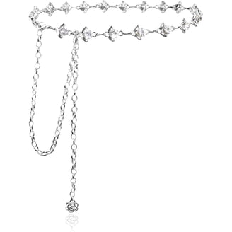Silver Tone Round Loop Link Belt Silver Tone 38 main image 3