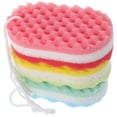 thumbnail image 3 of ATriss 3Pcs Bathing Sponge Body Scrubbers Clean and Exfoliating Shower Bathing Tools Sponge with Hanging Rope for Women Men (Random Color), 3 of 11