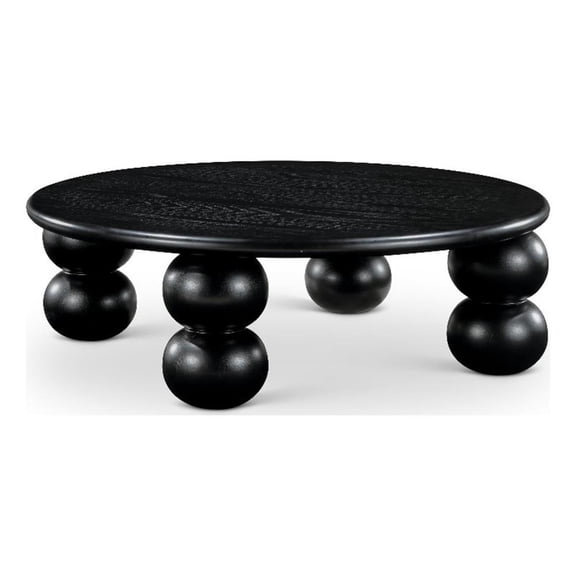 Meridian Furniture Kelvin Black Wood And Oak Veneer Coffee Table
