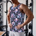 thumbnail image 5 of Picia cool Skull flower Printed Men’s Performance Tank, Men's Workout Tank Top Moisture-Wicking Tank Top Muscle tee, Breathable Workout Shirt-3X-Large, 5 of 7