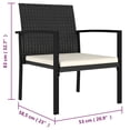 thumbnail image 2 of Charmma Patio Dining Chairs 4 pcs Poly Rattan Black, 2 of 5