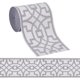 thumbnail image 1 of Cinta de jacquard geométrica de 5,5 yardas, cinta de adorno para cortina bordada de poliéster de 3-1/4" de ancho, cinta de jacquard bordada gris claro para sus cortinas, cinta de adorno para bandas, 1 of 8