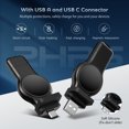 thumbnail image 3 of Cargador inalámbrico portátil USBA + USBC estación de carga rápida magnética Likrtyny para iWatch 7 6 5 4 3 2 1 SE Apple Watch Series, 3 of 8