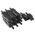 thumbnail image 1 of Unique Bargains 10Pair AC250V 10A 3P Panel Mount IEC320 C14 Socket C13 Plug Adapter Connector, 1 of 1