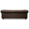 thumbnail image 4 of Sofá de de Piel Genuina Clásico Capitonado, 3 plazas, Modelo Chesterfield P/V, Color Chocolate, Elegante, cómodo y Moderno, Hecho en Mexico. Medidas 220 X 90 X 80 cm., 4 of 6