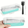 thumbnail image 2 of 20PCS Rectangle Mini Loaf Pans with Lids,Mini Cake Pans with Lids,Disposable Ramekins Baking Cups Muffin Tins Cupcake Cups for Wedding Birthday Party,6.8oz (Blue), 2 of 5