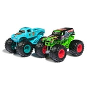Monster Jam, Official Grave Digger Vs. Whiplash Die-Cast Monster Trucks, 1:64 Scale, Kids Toys for Boys Ages 3 and up