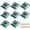 Green, variant on Solar Raised Pavement Marker High Brightness IP68 Waterproof Solar Powered Reflector Road Solar Blinker Light for Anti-diecast Aluminum Protruding Signs Warning 8PCS (White)